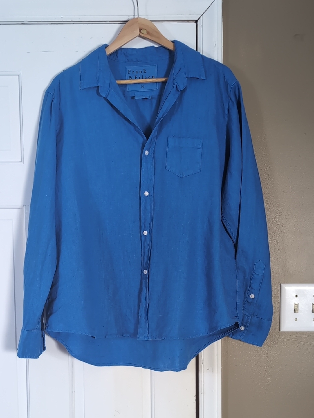 Frank & Eileen Linen Eileen Shirt Blue XL